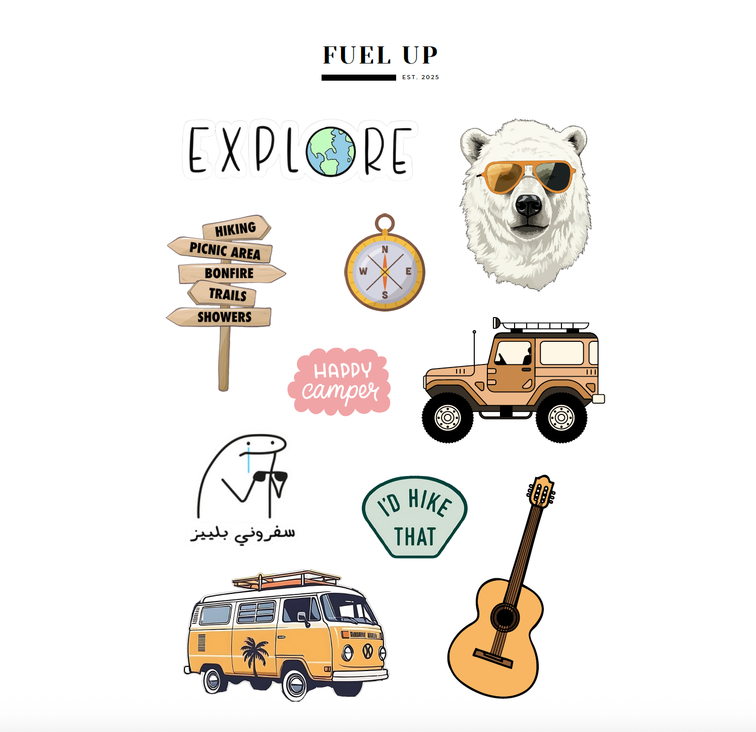 Fuel Up Themed Stickers