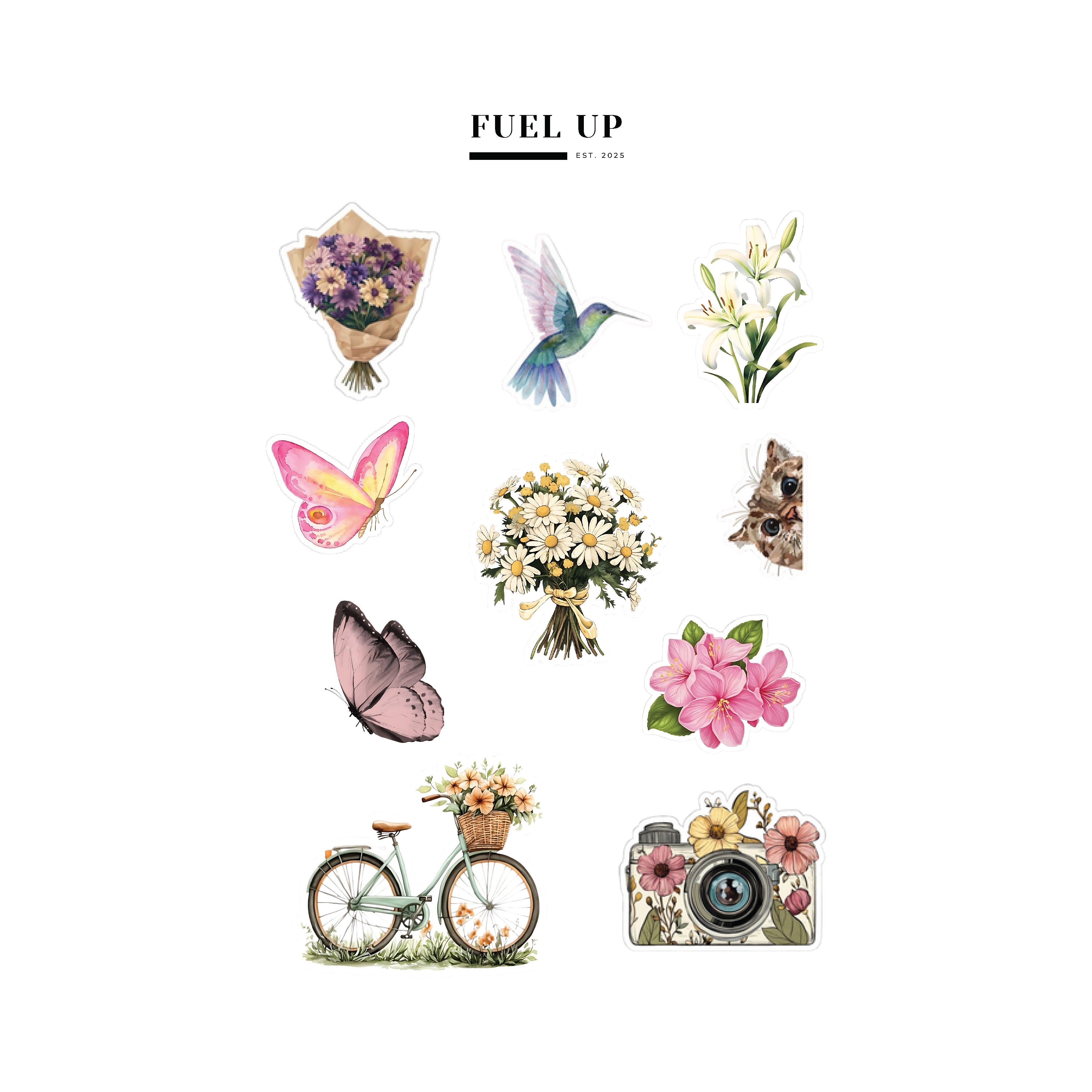 Fuel Up Themed Stickers