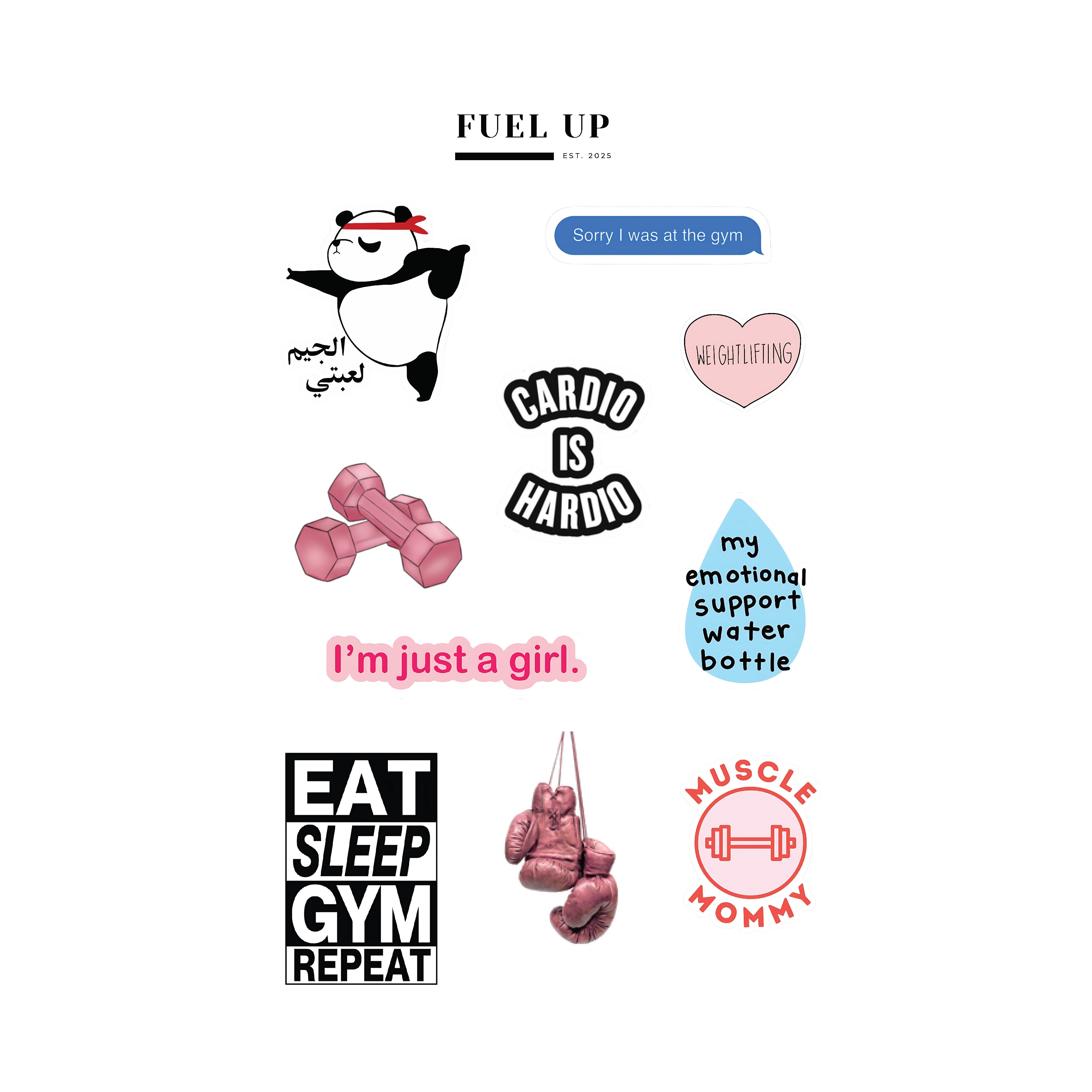 Fuel Up Themed Stickers