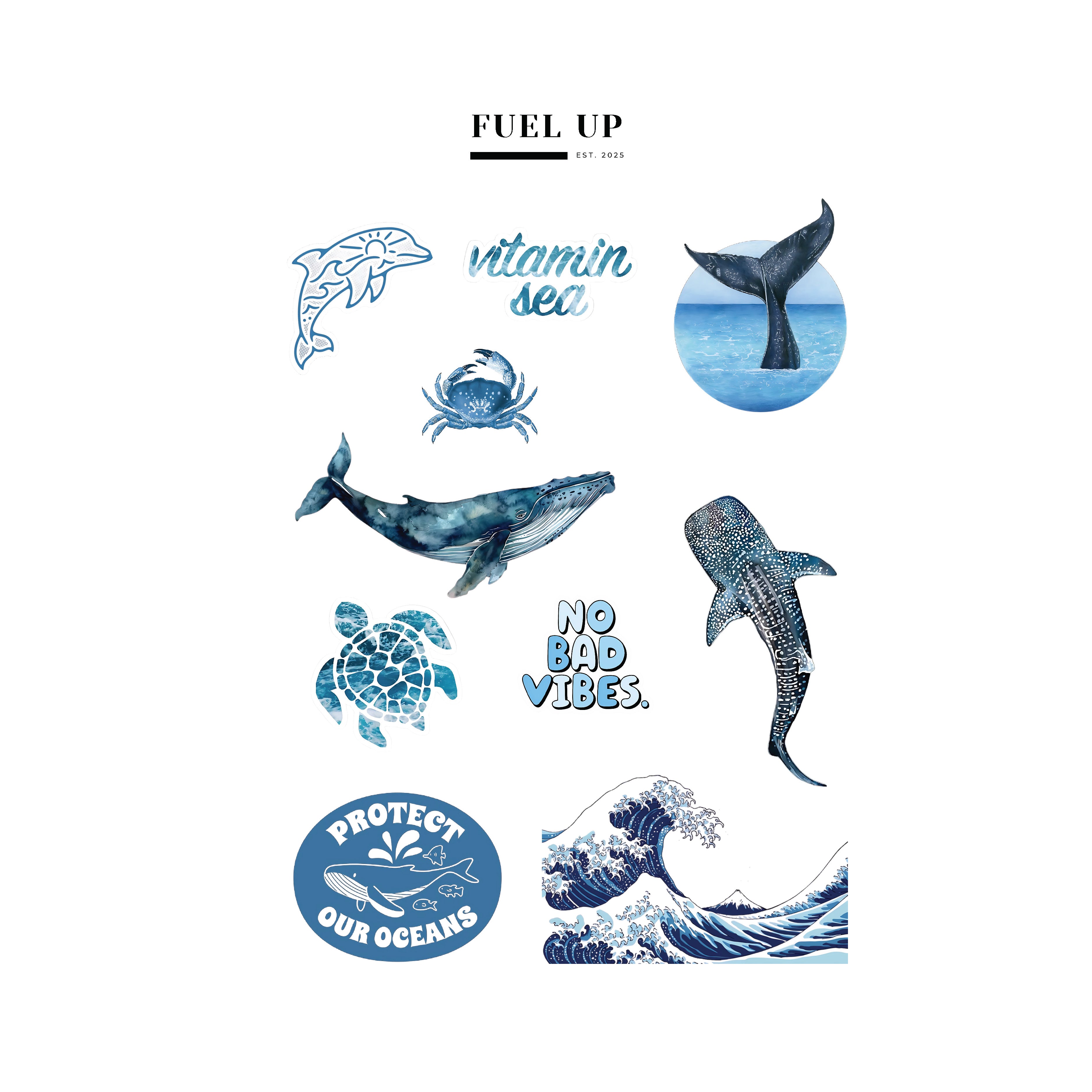Fuel Up Themed Stickers